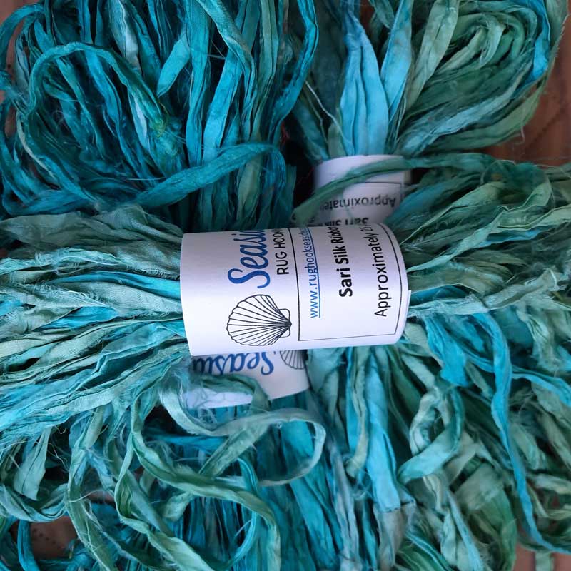 Sari Silk Ribbon  Turquoise