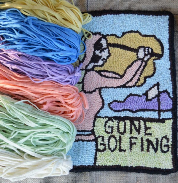 Gone Golfing Kit - Seaside Rug Hooking Company Kit